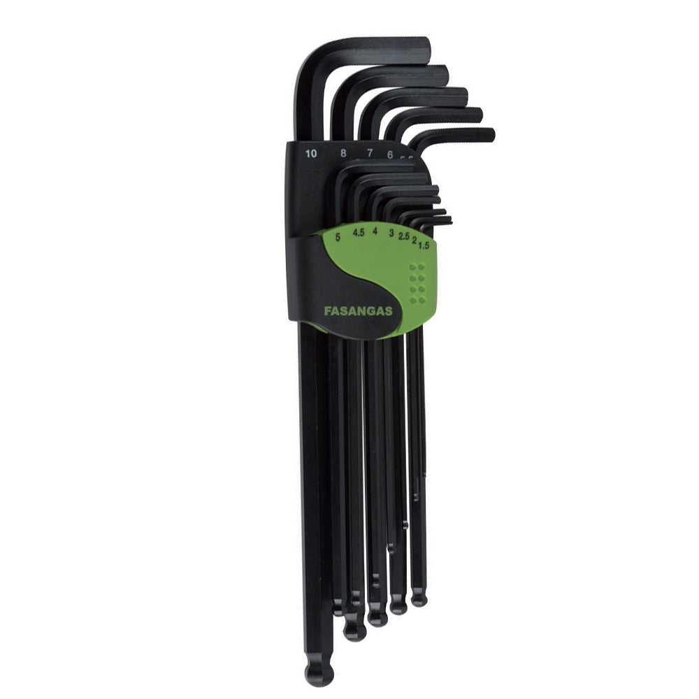 Set Chiavi Maschio Esagonali Piegate Con Impronta Sferica, FG 139/L