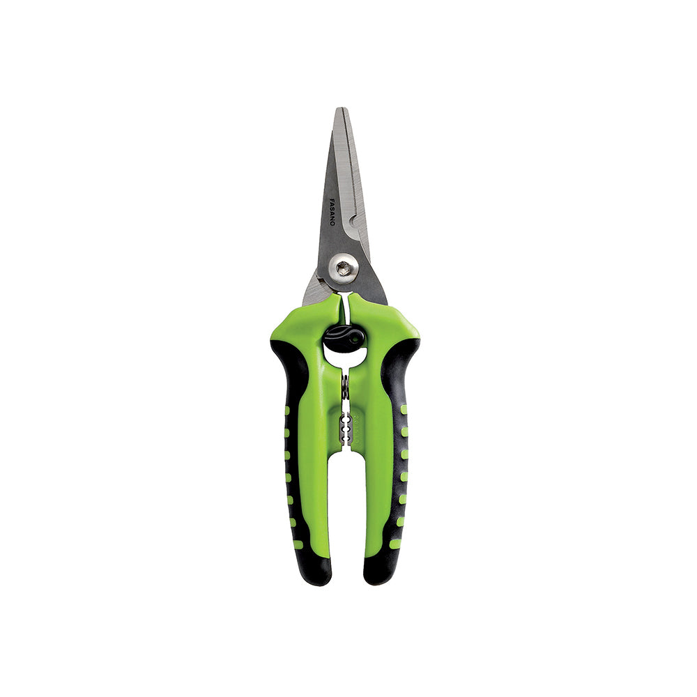 Forbice Multiuso Con Gola Spellafili E Lame In Acicaio Inox Zigrinate, FG 49/MU