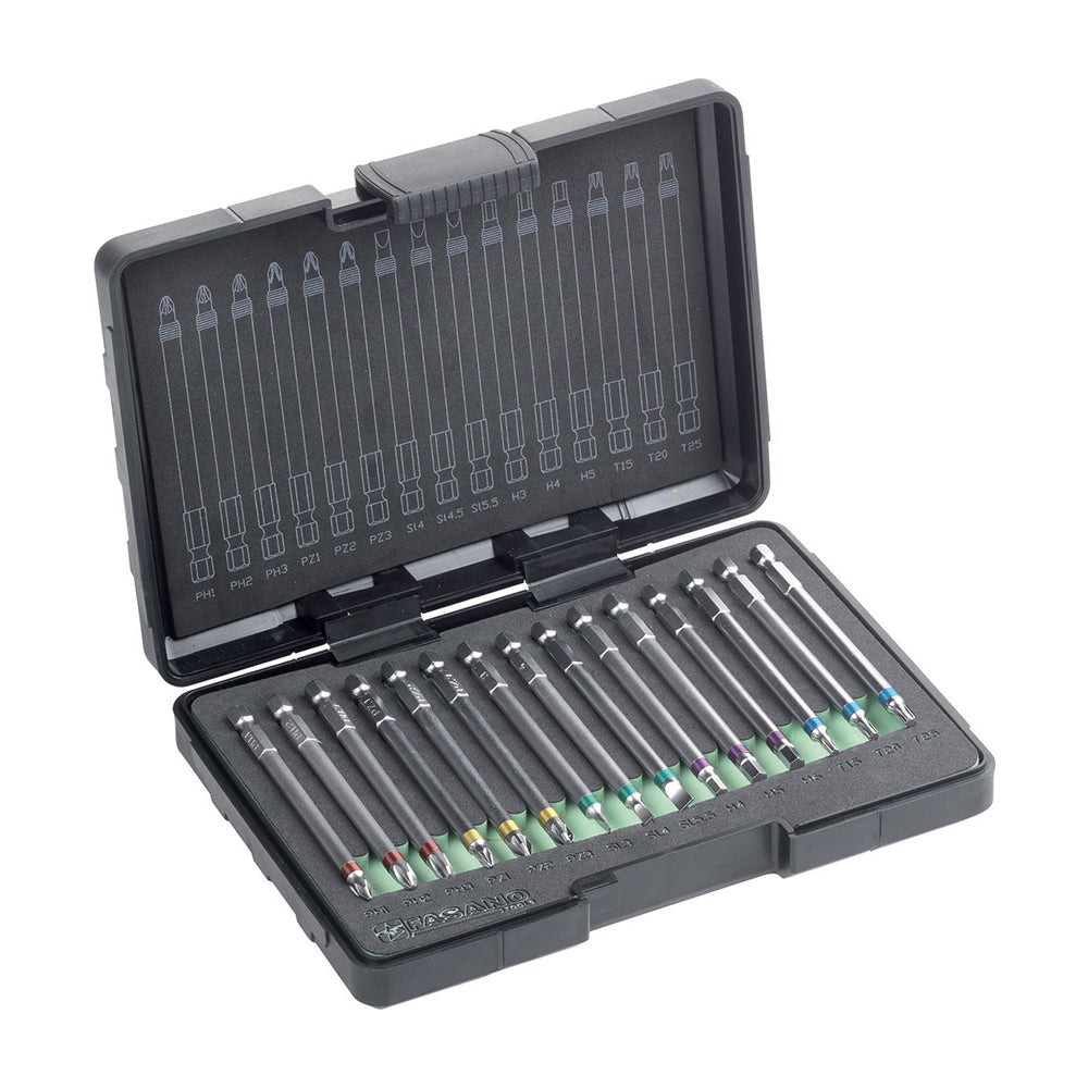 Set 15 Inserti Con Aggancio 1/4 E Lunghezza 100Mm, FG 85/S15L