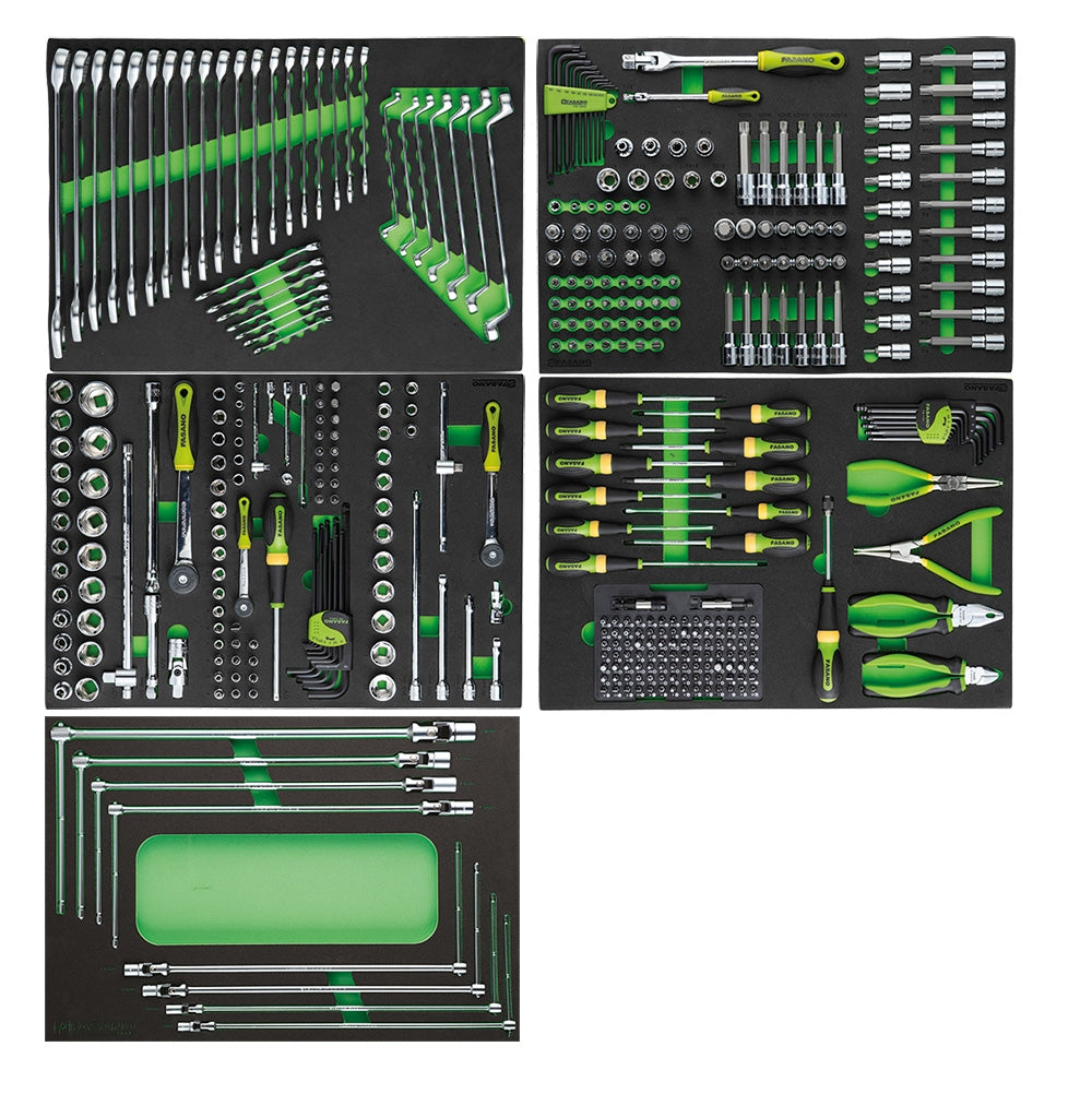 Assortimento Di 351 Utensili In Moduli In Gomma, FG 100/AS351