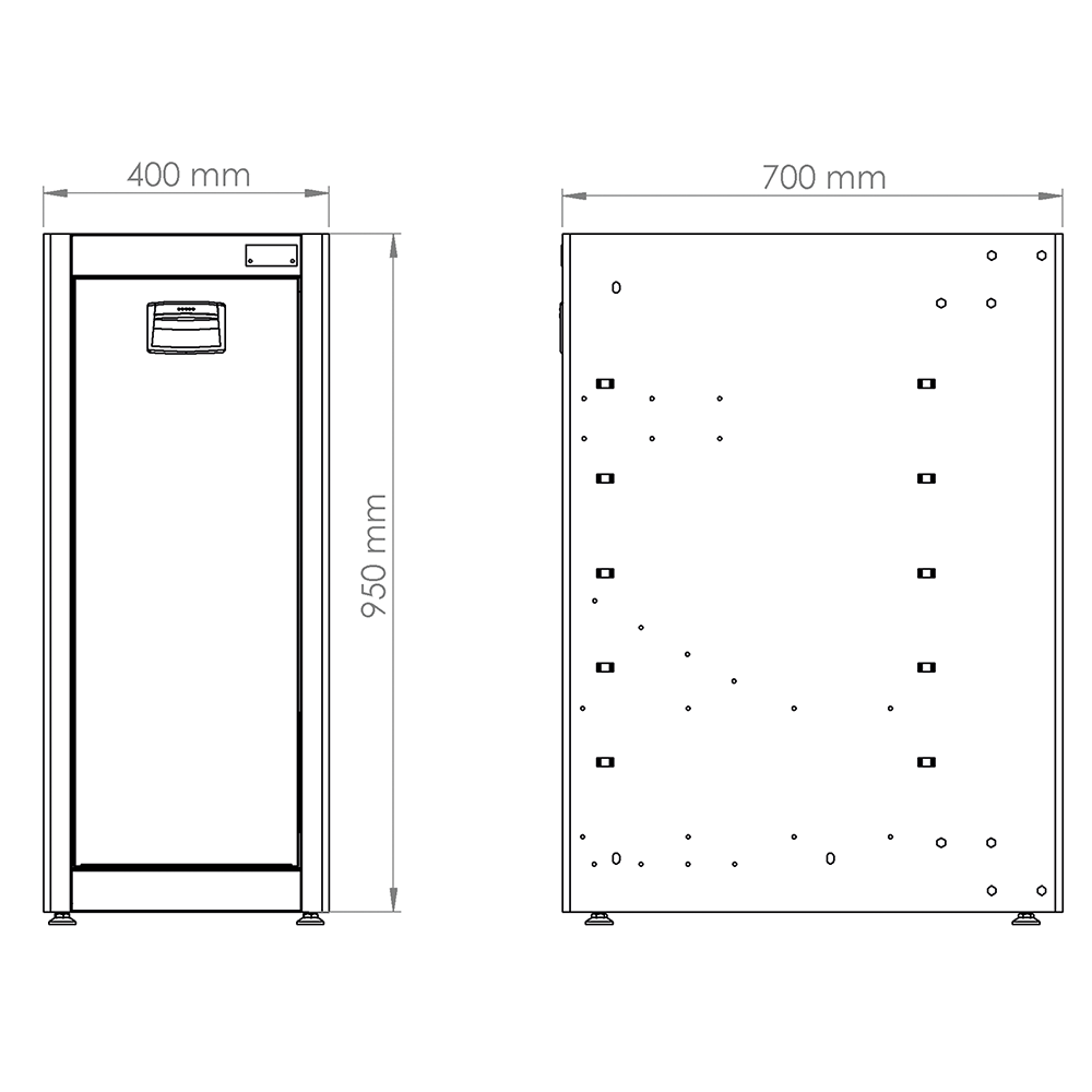 Modulo Portarifiuti Completo Di Vasca In Plastica, FG 118V/40E