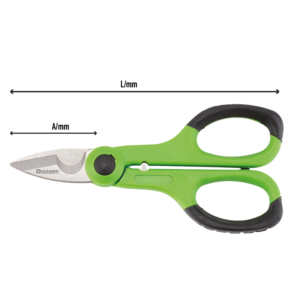 Forbici Da Elettricista Con Crimpatore Per Terminali A Tubetto, RAGG FG 49/CF