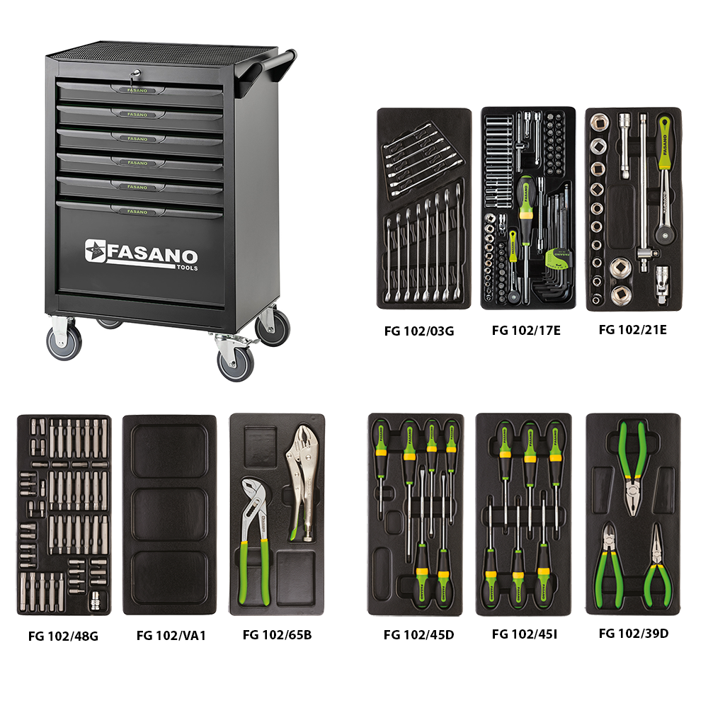 Carrello Porta Utensili A 6 Cassetti Mod.Fg 101