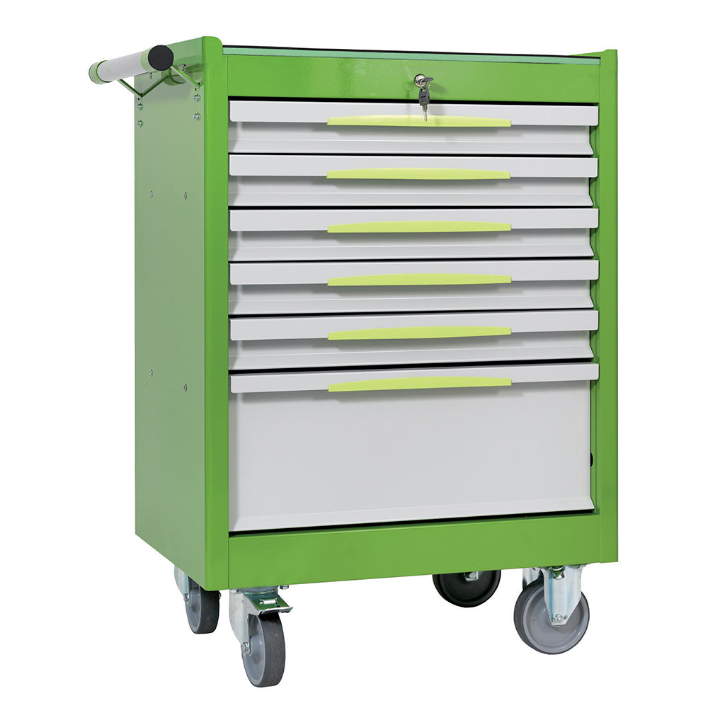 Carrello Porta Utensili Mod. Fg 102 Con Top In Gomma A 6 Cassetti, FG 102V/6G