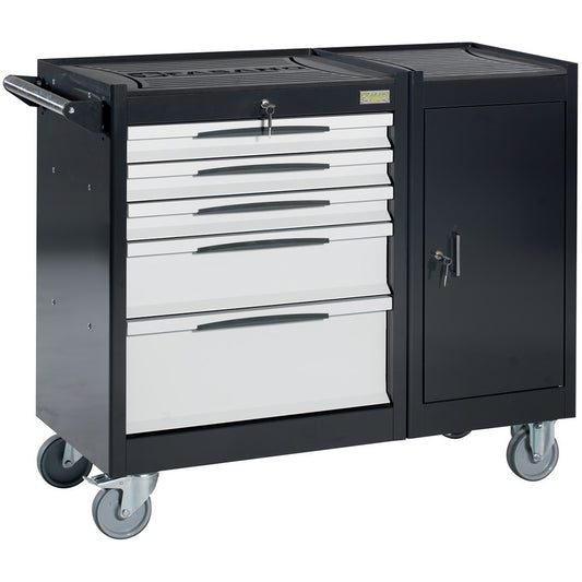Carrello Porta Utensili Mod. Fg 105 Con Top In Gomma A 5 Cassetti, FG 105D/5G