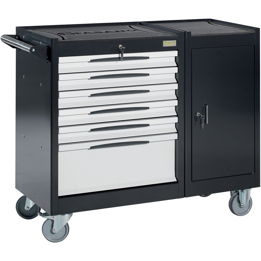 Carrello Porta Utensili Mod. Fg 105 Con Top In Gomma A 6 Cassetti, FG 105D/6G