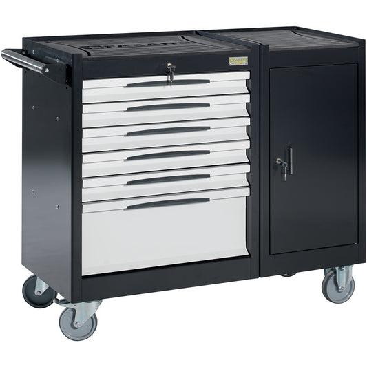 Carrello Porta Utensili Mod. Fg 105 Con Top In Gomma A 6 Cassetti, FG 105D/6G