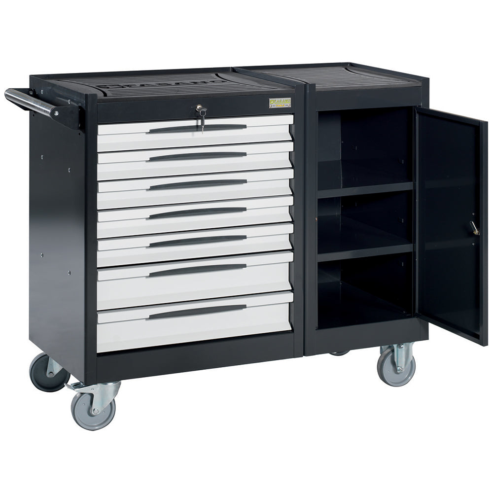 Carrello Porta Utensili Mod. Fg 105 Con Top In Gomma A 6 Cassetti, FG 105D/7G