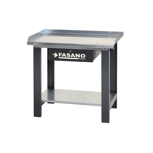 Banco Da Lavoro Con Ripiano In Acciaio E Cassetto -1.0M, FG 129/D1