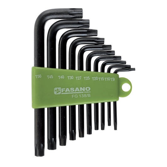 Set Chiavi Maschio Piegate Con Impronta Torx - Serie Corta, FG 138/B