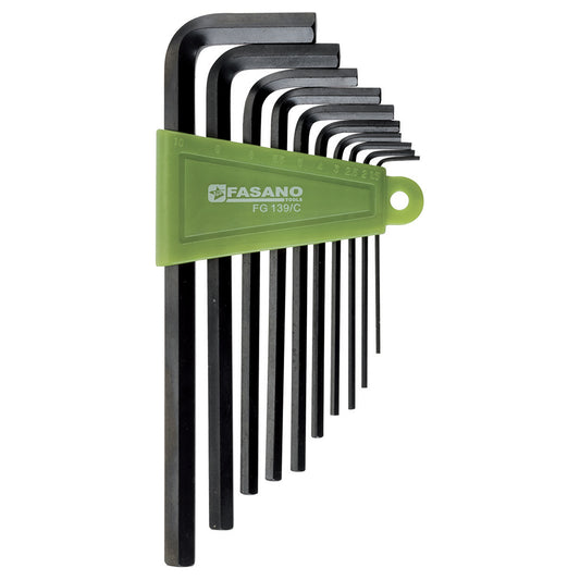 Set Chiavi Maschio Esagonali Piegate Serie Lunga, FG 139/C