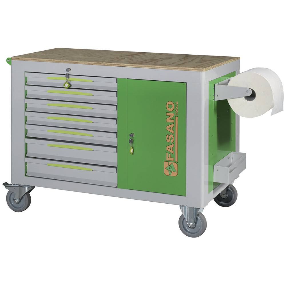 Carrello Porta Utensili Mod. Fg 160 Con Top In Legno A 14 Cassetti, FG 160V/14L
