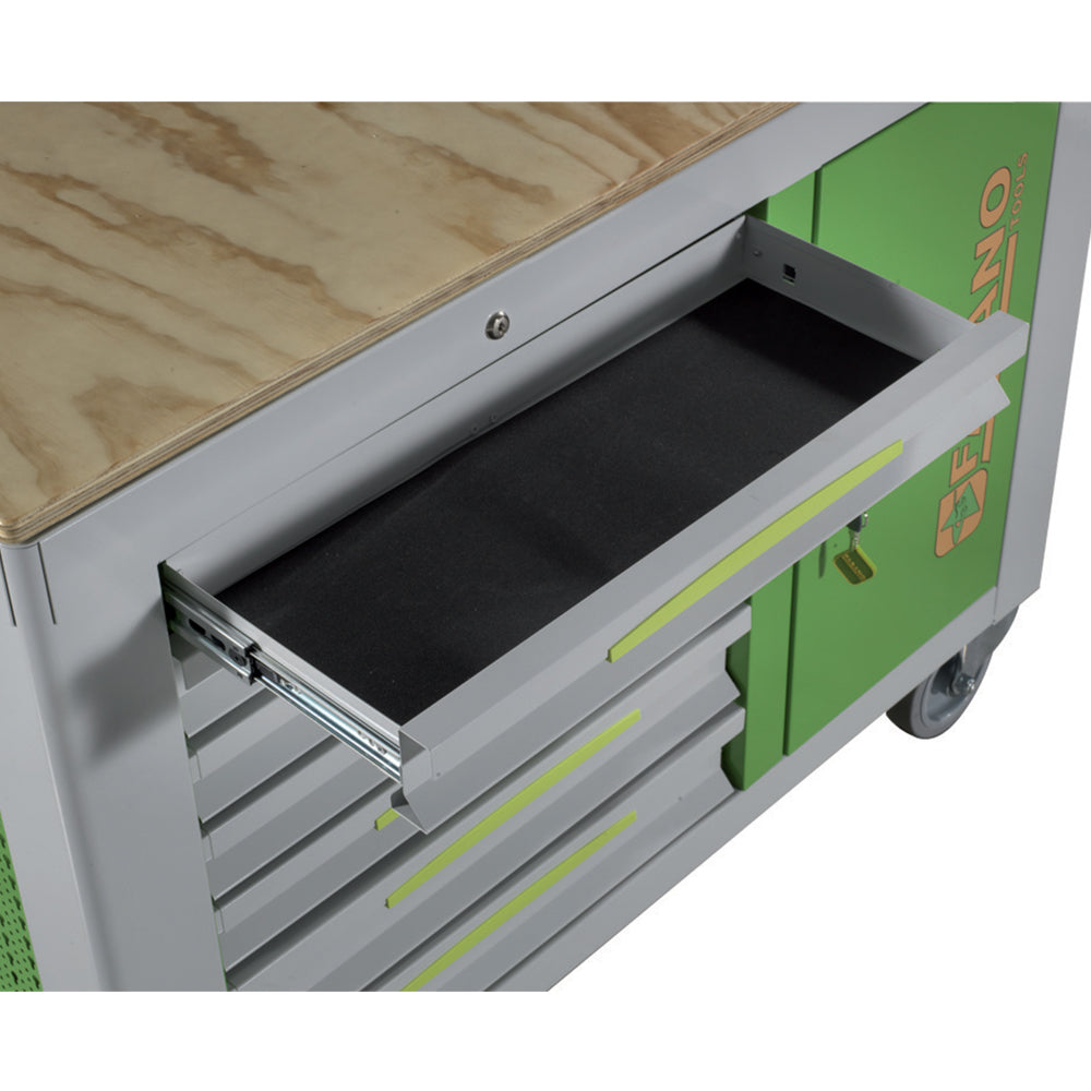 Carrello Porta Utensili Mod. Fg 160 Con Top In Legno A 14 Cassetti, FG 160V/14L