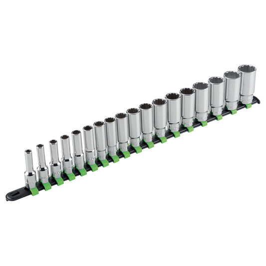 Set Chiavi A Bussola Poligonali Lunghe - 3/8, FG 624L/S18