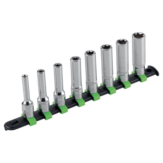Set Chiavi A Bussola Torx Lunghe - 3/8, FG 624L/TXS8