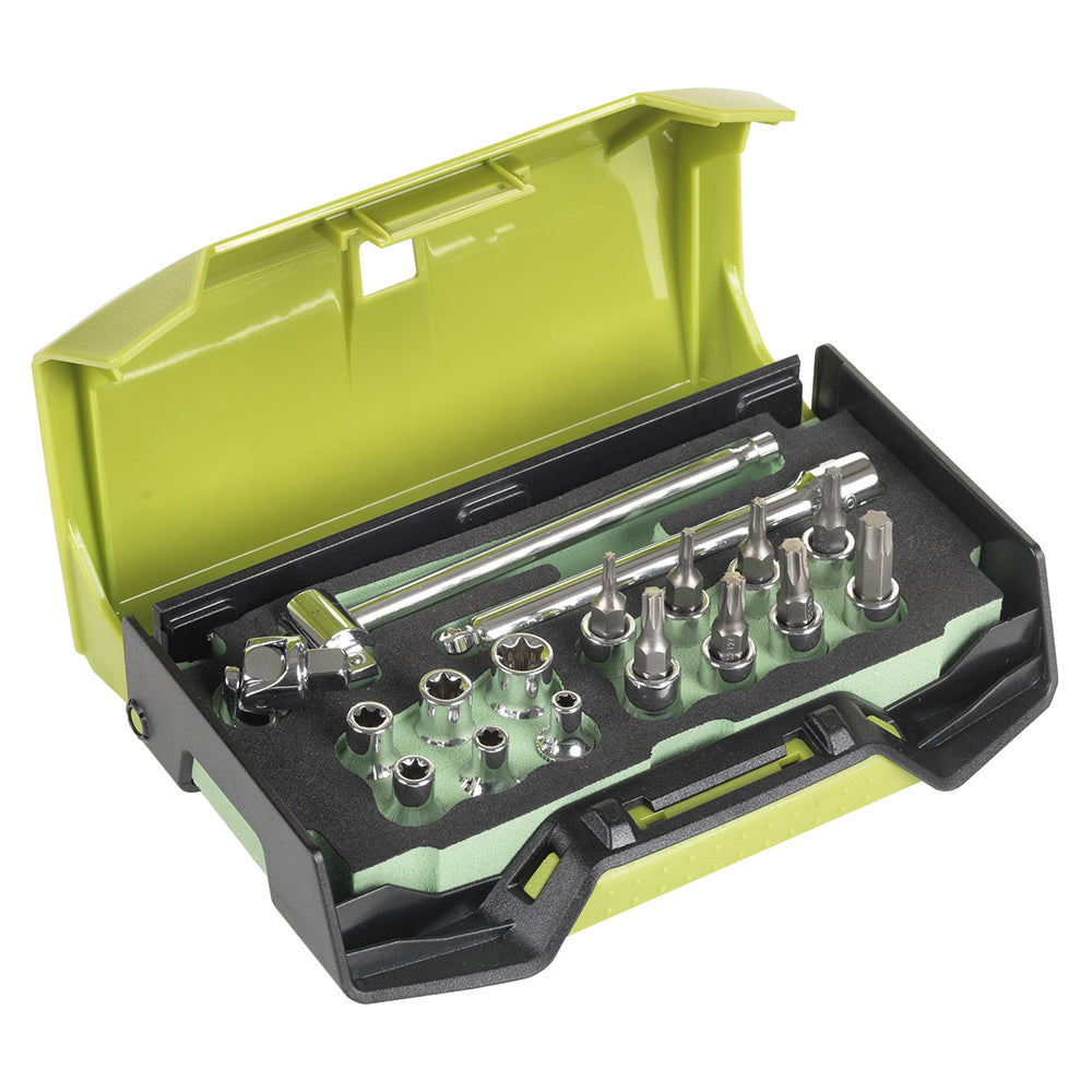 Set Chiavi A Bussola Torx - 1/4 Con Inserti E Accessori, FG 624TX/S17