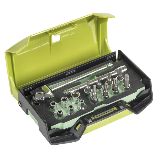 Set Chiavi A Bussola Torx - 1/4 Con Inserti E Accessori, FG 624TX/S17