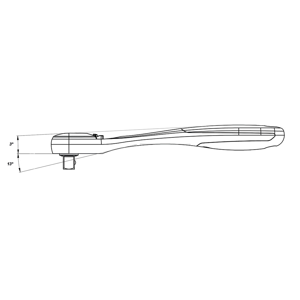 Cricchetto Reversibile Con Attacco Quadro 1/4, FG 624/FR14