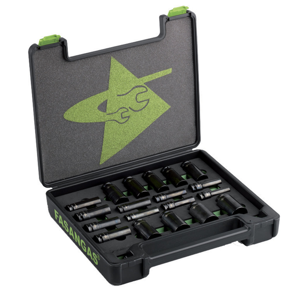 Set Chiavi A Bussola Esagonali Rinforzate 1/2-Serie Lunga, FG 628/LS19