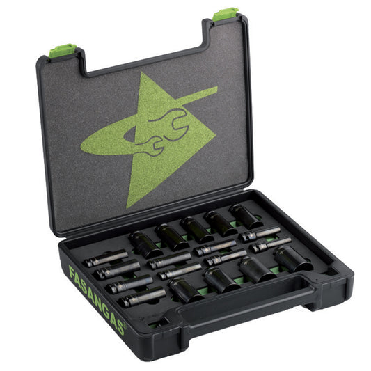Set Chiavi A Bussola Esagonali Rinforzate 1/2-Serie Lunga, FG 628/LS19