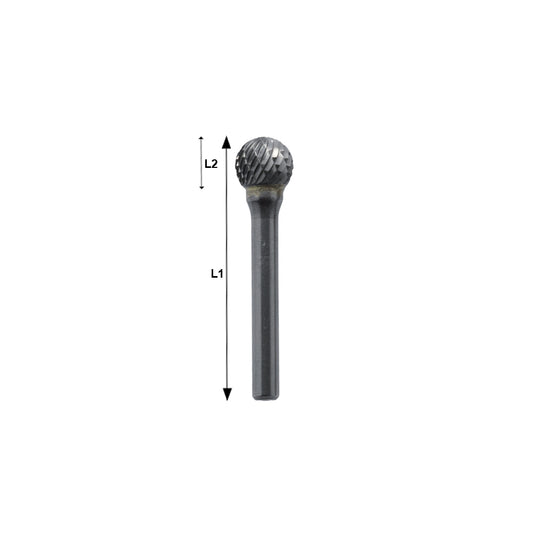 Lime Rotative Cilindriche In Metallo Duro Hm4 - Estremita Tonda, FG 80MD/CS
