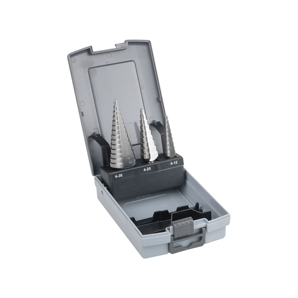 Set 3 Frese Coniche A Gradino In Acciao Hss, FG 81HSS/S3