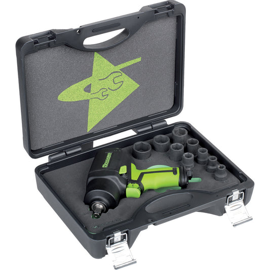 Set Avvitatore Pneumatico Ad Impulsi Con Attacco Quadro 1/2 E Chiavi A Bussola Rinforzate, FGA 309/S10