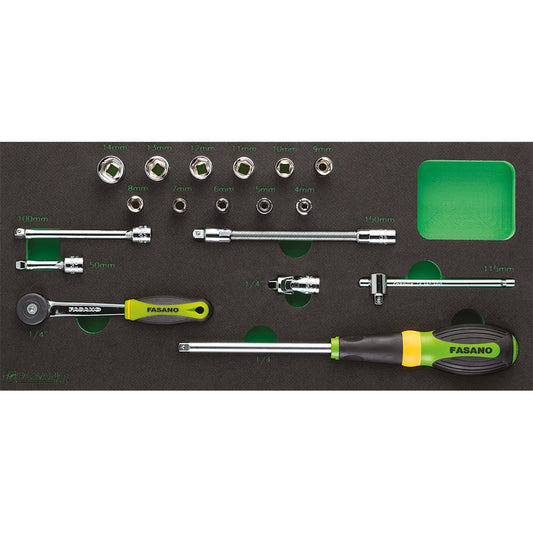 Moduli Chiavi A Bussola Esagonali E Accessori - 1/4, FG 100/17