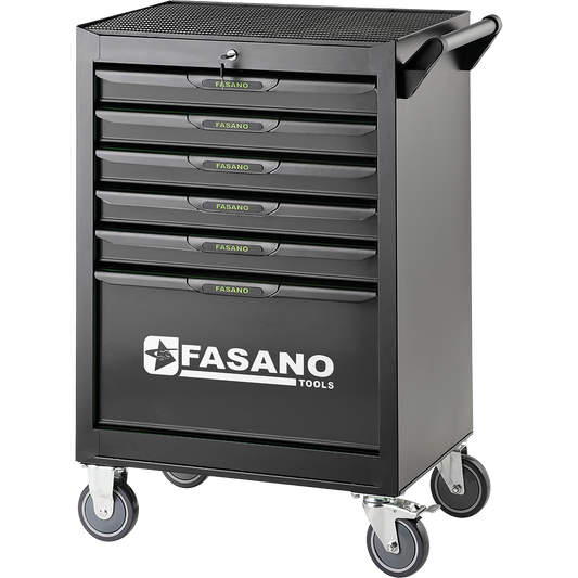 Carrello Porta Utensili Mod. Fg 101 Con Top In Gomma A 6 Cassetti, FG 101D/6G