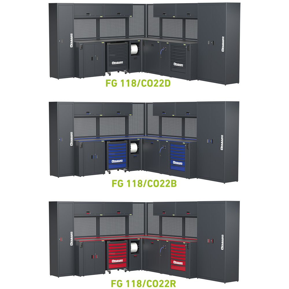 Configurazione Di Arredamento Tecnico Ad Angolo, FG 118/CO22V