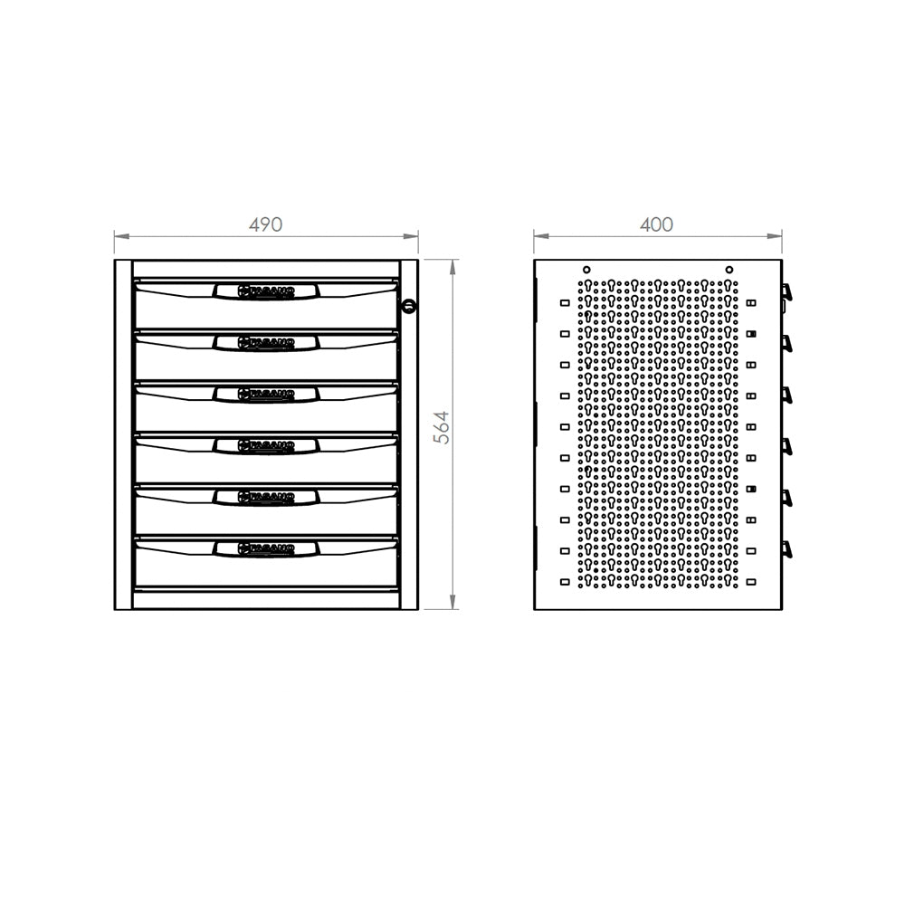 Base Con 6 Cassetti., FG 119V/C49-6B
