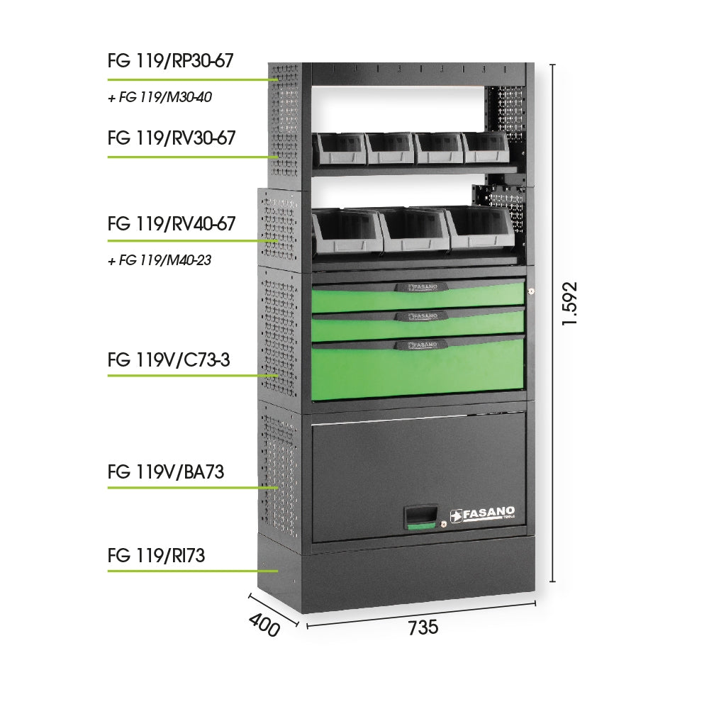 Configurazione Arredo Tecnico Per Furgoni, FG 119V/CO1