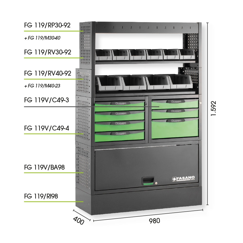Configurazione Arredo Tecnico Per Furgoni, FG 119V/CO11