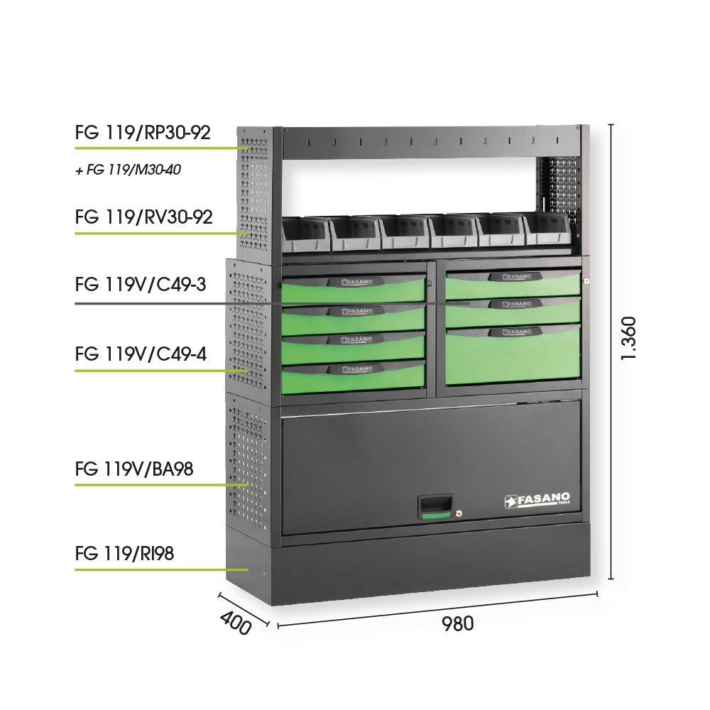 Configurazione Arredo Tecnico Per Furgoni, FG 119V/CO14