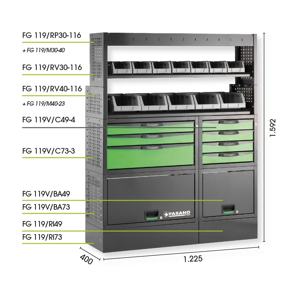 Configurazione Arredamento Tecnico Per Furgoni, FG 119V/CO21