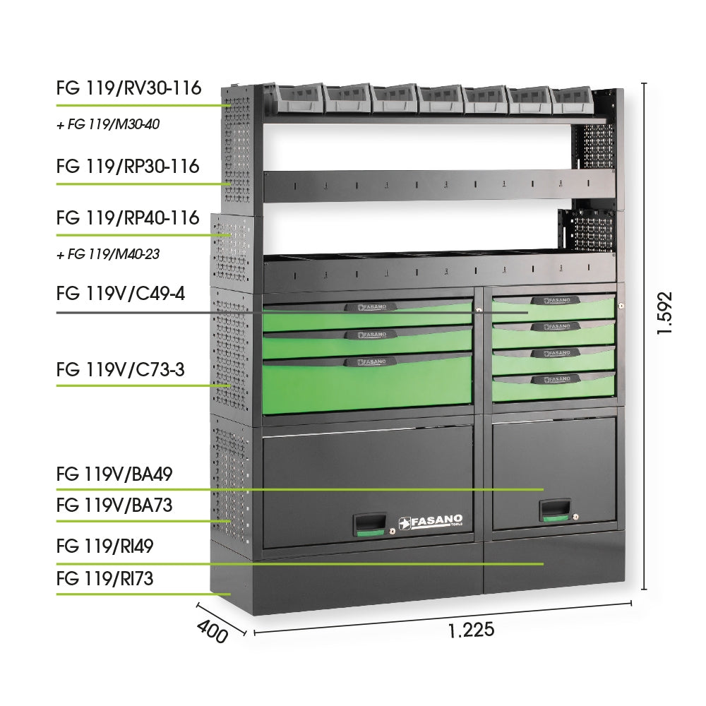 Configurazione Arredo Tecnico Per Furgoni, FG 119V/CO22