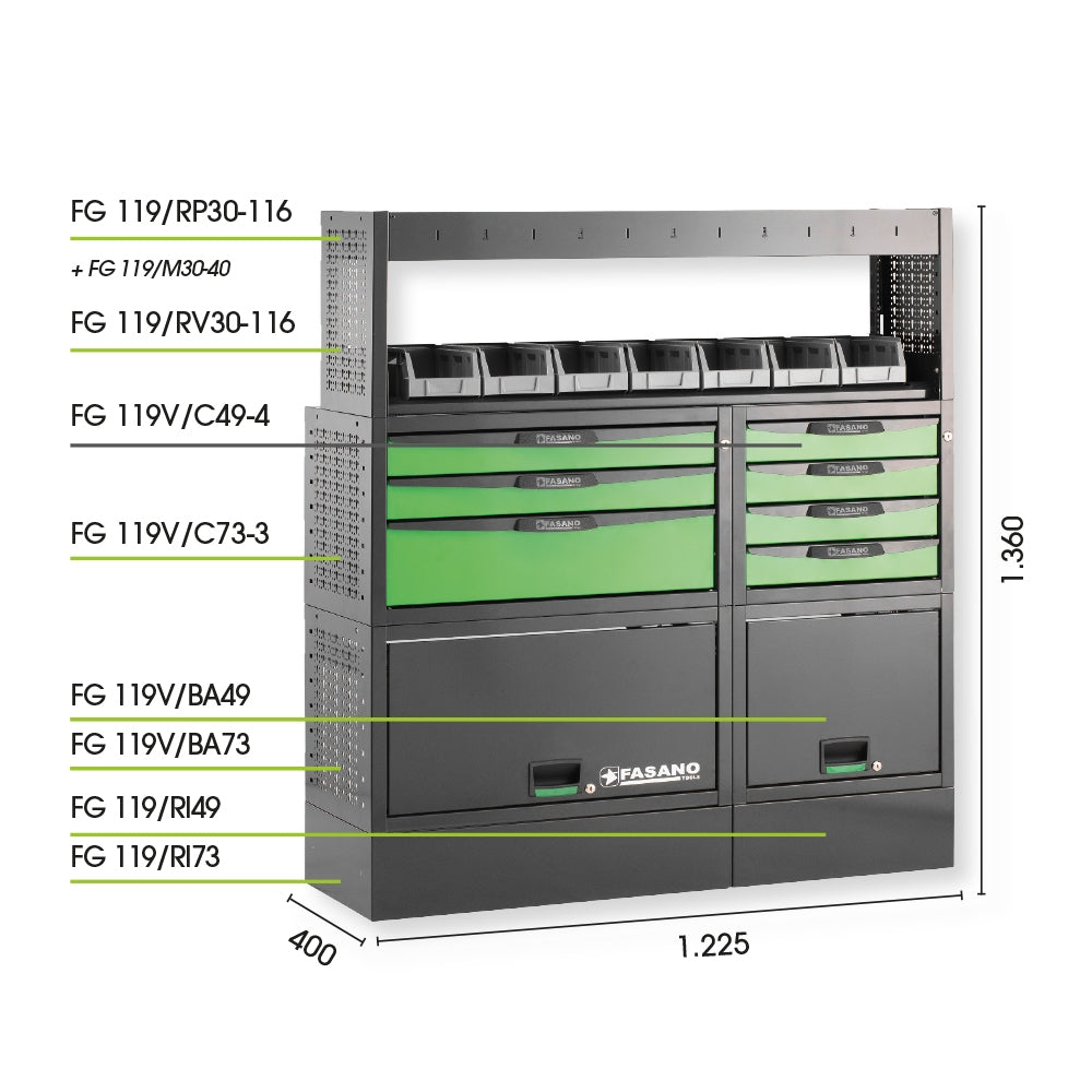 Configurazione Arredo Tecnico Per Furgoni, FG 119V/CO23