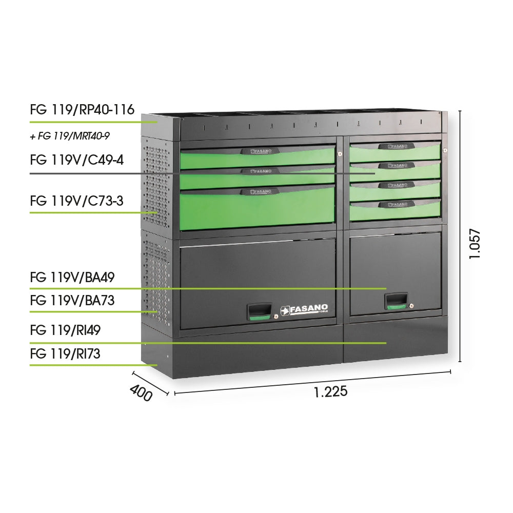 Configurazione Arredamento&Nbsptecnico Per Furgoni, FG 119V/CO25