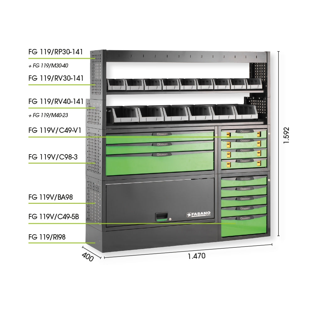 Configurazione Arredo Tecnico Per Furgoni, FG 119V/CO31