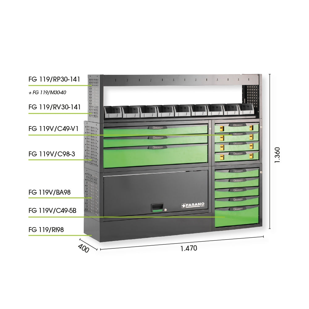 Configurazione Arredo Tecnico Per Furgoni, FG 119V/CO33