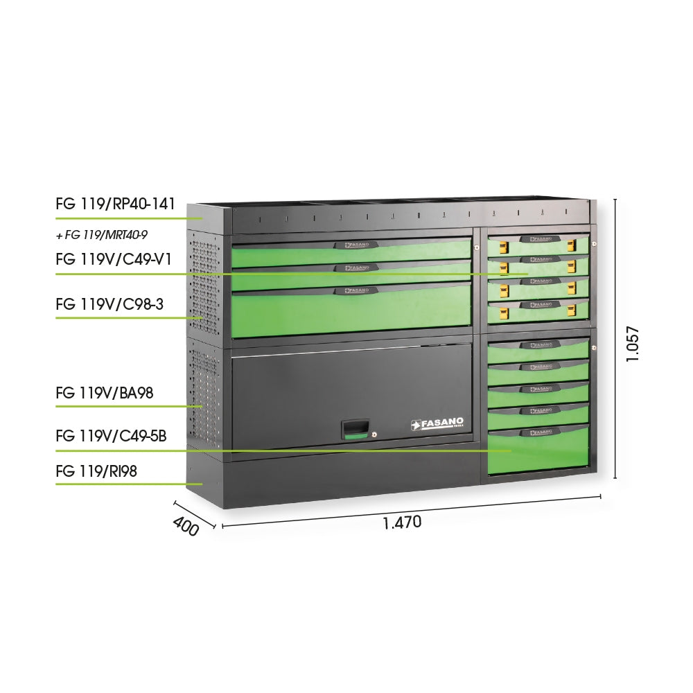 Configurazione Arredo Tecnico Per Furgoni, FG 119V/CO35
