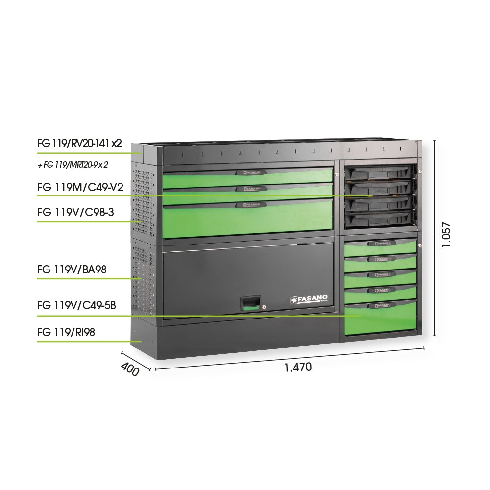 Configurazione Arredo Tecnico Per Furgoni, FG 119V/CO36