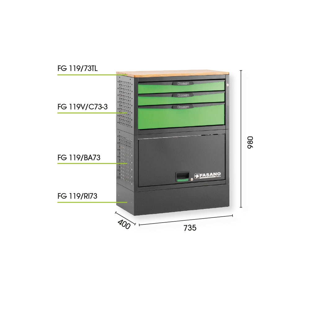 Configurazione Arredo Tecnico Per Furgoni, FG 119V/CO7