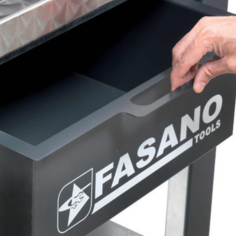 Banco Da Lavoro Con Ripiano Superiore In Acciaio Inox E Cassetto Per Recupero Fluidi, FG 131/A1