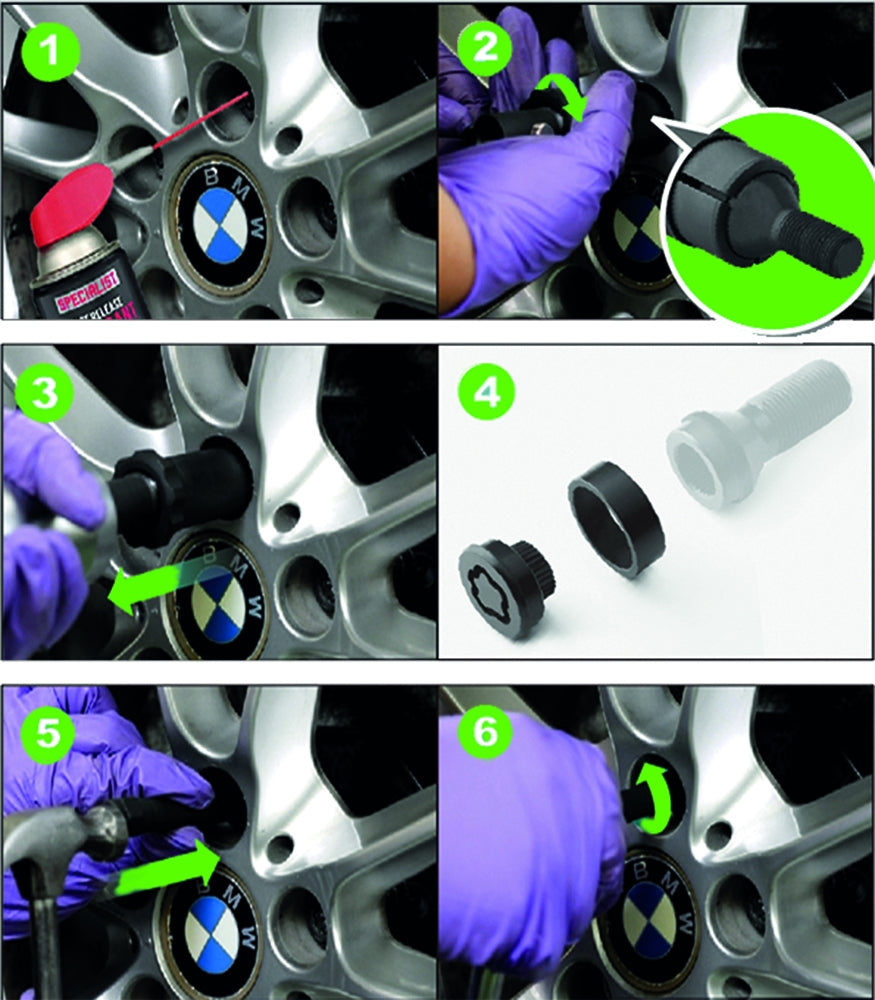 Kit Rimozione Dadi Antifurto Con Collare - Bmw, FG 164/S3B