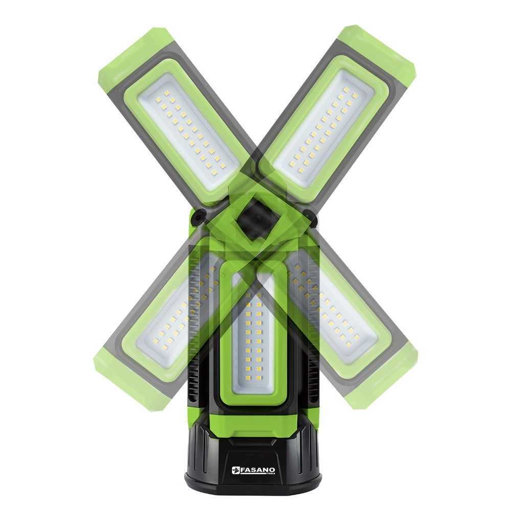 Lampada Ricaricabile A 3 Fari Led Dotata Di Treppiedi, FG 217/B
