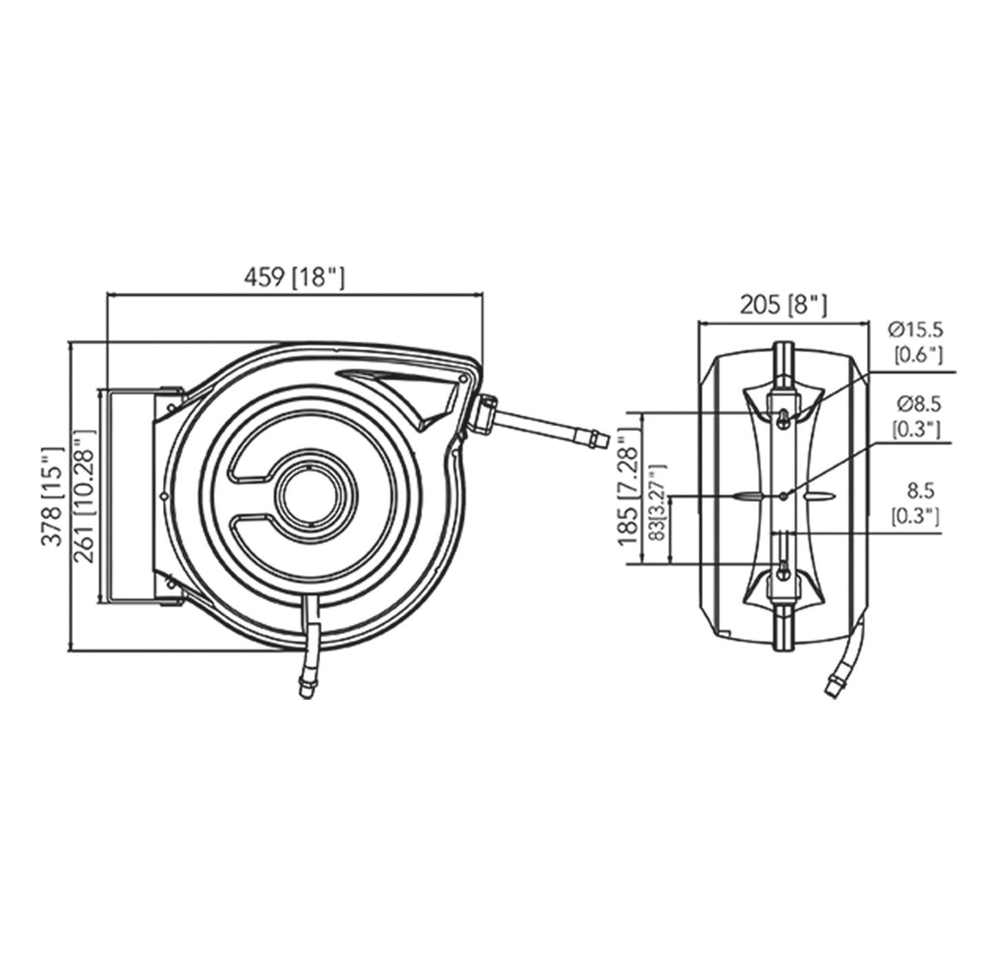Avvolgitubo Automatico Per Aria Compressa&Nbsp&Nbsp- 15 Mt&Nbsp, FGA 385/AR15