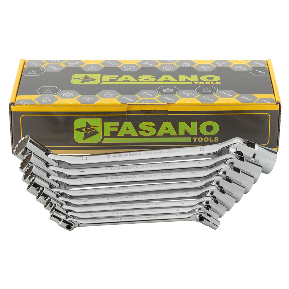 Set Chiavi A Tubo Snodate Doppie, FG 614C/S