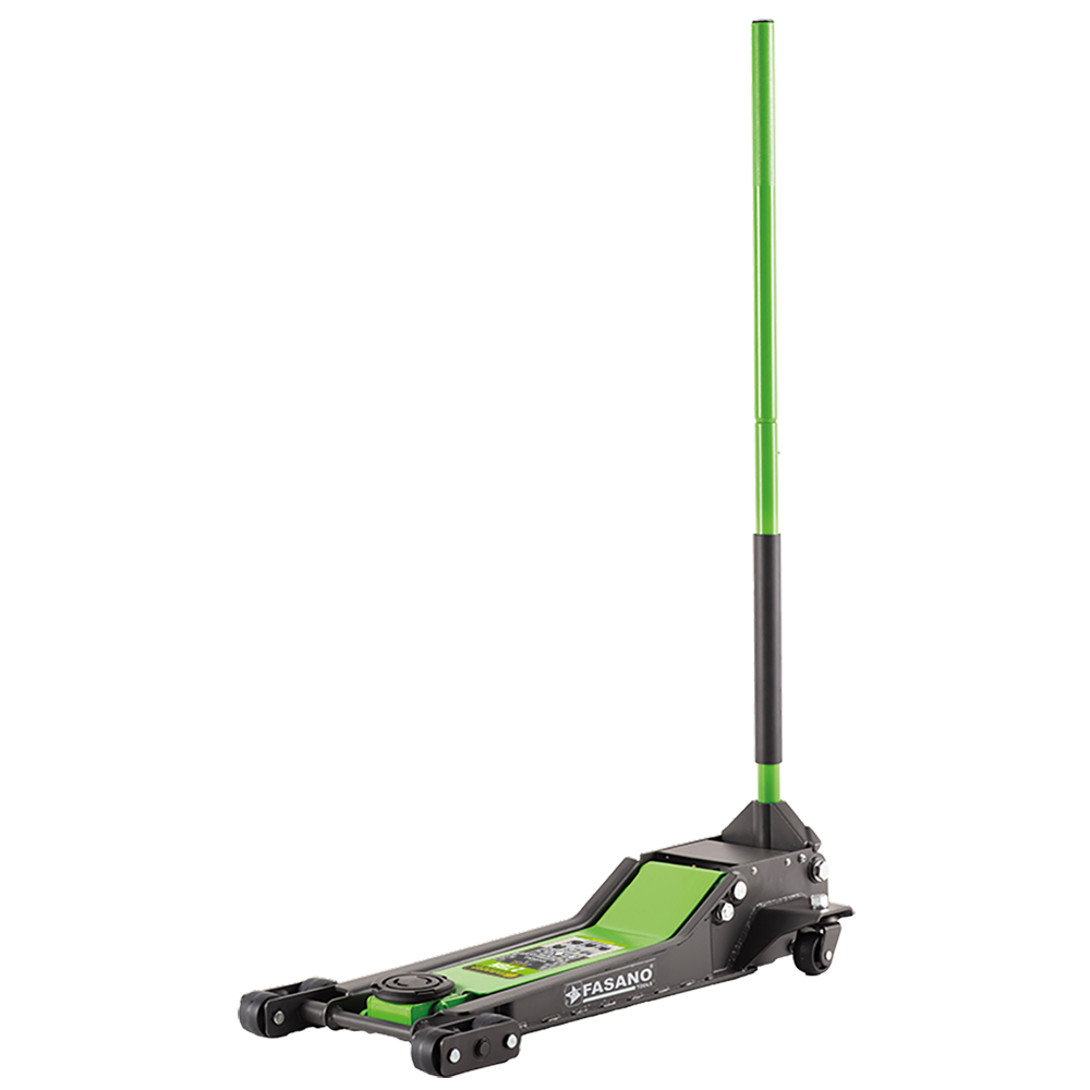 Sollevatore Idraulico 2T - Modello Lungo E Ribassato Con Doppie Ruote Anteriori Basculanti, 721/2T