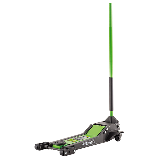 Sollevatore Idraulico 2T - Modello Lungo E Ribassato Con Doppie Ruote Anteriori Basculanti, 721/2T